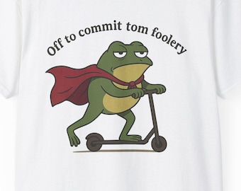 Retro Frosch Shirt, lustiges Frosch Shirt, off tomfoolery T-Shirt, Weirdcore Frosch Tshirt, Vintage Frosch Grafik T-Shirt, Cottagecore Frosch Shirt