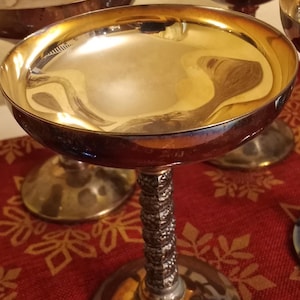 Vintage silver plated Champagne Goblets