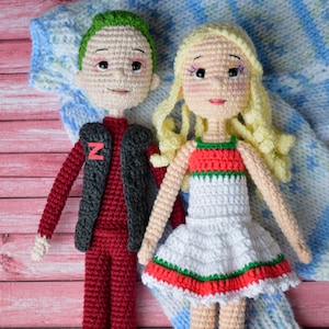 SET Zed and Addison,SALE 11% OFF, Zombies, Crochet Dolls from movie, Dolls from Zombies, Favorite series