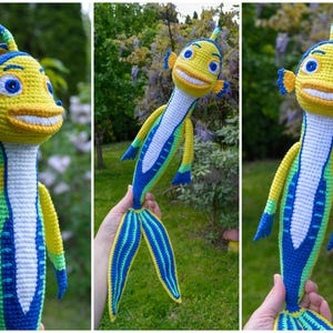 Jouet au crochet Oscar, animaux marins, poisson coloré, jouet poisson, peluche au crochet, créatures marines, jouet au crochet fait main