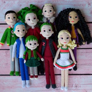 Dolls from Zombies,Zed,Zoey,Addison,Wynter,Eliza,Willa,Wyatt,Bucky,A-Spen,Crochet Doll from movie