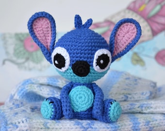 Häkelstich, Stitch amigurumi, Stitch Geschenk, Handmade häkeln Spielzeug, Stitch Keychain, Handmade Stitch, Lilo und Stitch, Stitch & Scrump