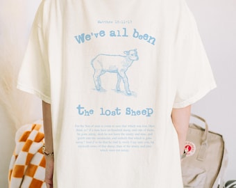 Lost Sheep Comfort Colors Shirt Shirt, Christian Religious Shirt, Bible Verse Shirt, Christian Tee, Women Christian Religious Tee