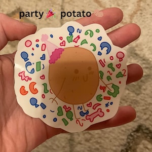 Pegatina de patata de fiesta