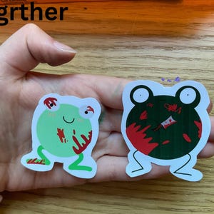 dunkle und helle Froschsticker