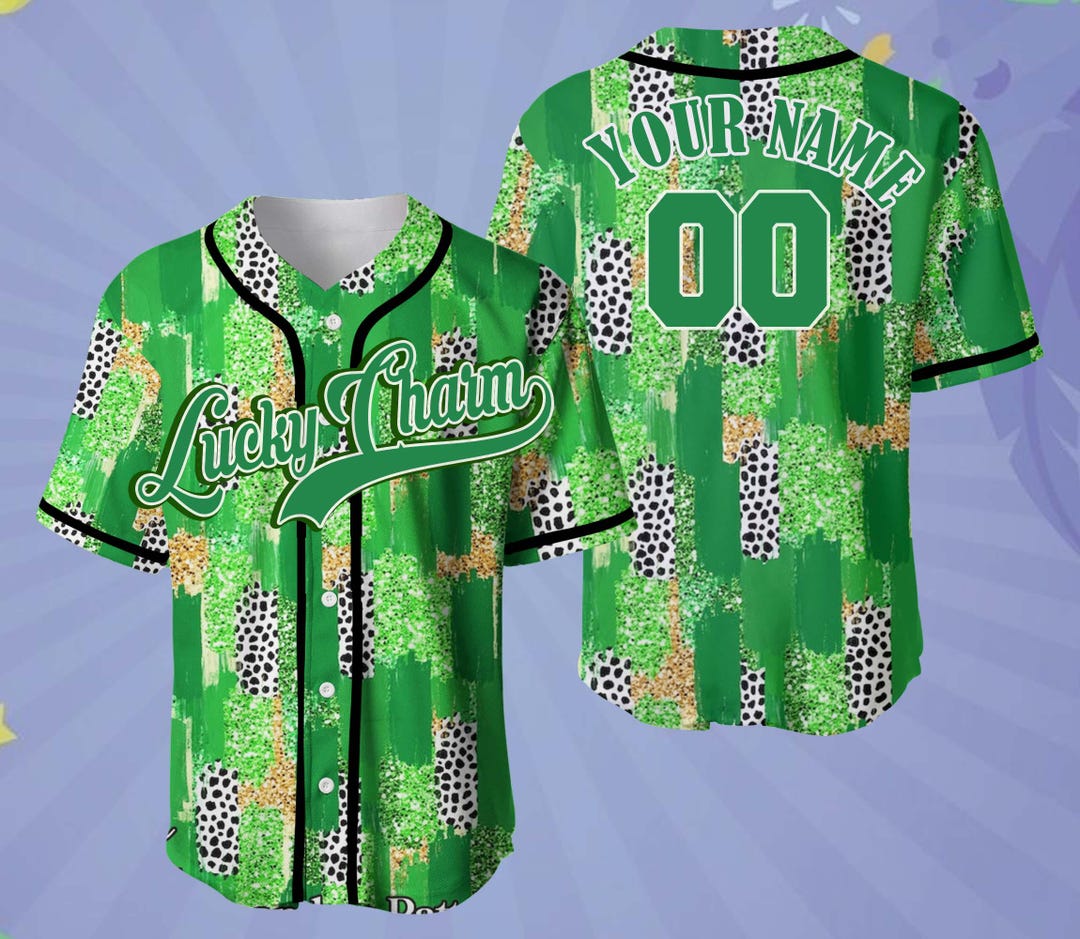 Personalized Name St Patrick's Day Baseball Jersey, Custom Color Lucky ...