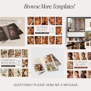 Minimalist PMU Trifold Brochure Template, Printable PMU Pamphlet Price List, Canva Minimalist Trifold Template, PMU Brochure,