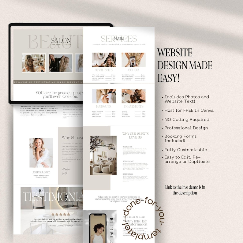 Hair Website Template Booking Template Hairstylist Beauty Salon Hair Website Template Booking Template Hairstylist Beauty Salon