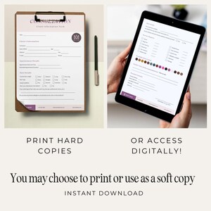 Hair Salon Client Intake Form Hairstylist Client Consultation Form Hairdresser Client Consult Template Form Hair Client Salon Template Form