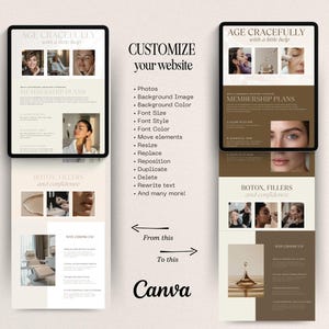 aesthetic business, esthetician website, beauty website canva, esthetician business