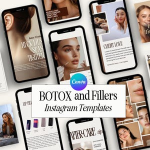 Botox Instagram Posts and Lip Filler Templates Esthetician Posting Medspa Instagram Template Nurse Injector Med Spa Bundle Botox and Filler