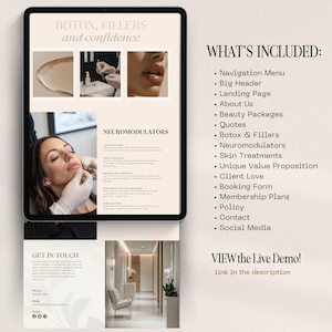 Luxury Medical Spa Booking Website Template Editable Canva