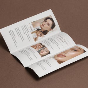Editable Brochure Eyebrow Microblading Lip Blushing Tattoo Makeup Brows Beauty Salon Flyer