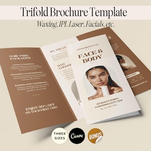 Modèle de Brochure de beauté Brochure de soins de la peau à trois volets