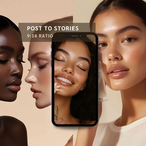 Skincare Instagram Templates Melanin Skincare Stock Images Luxury Esthetician Branding