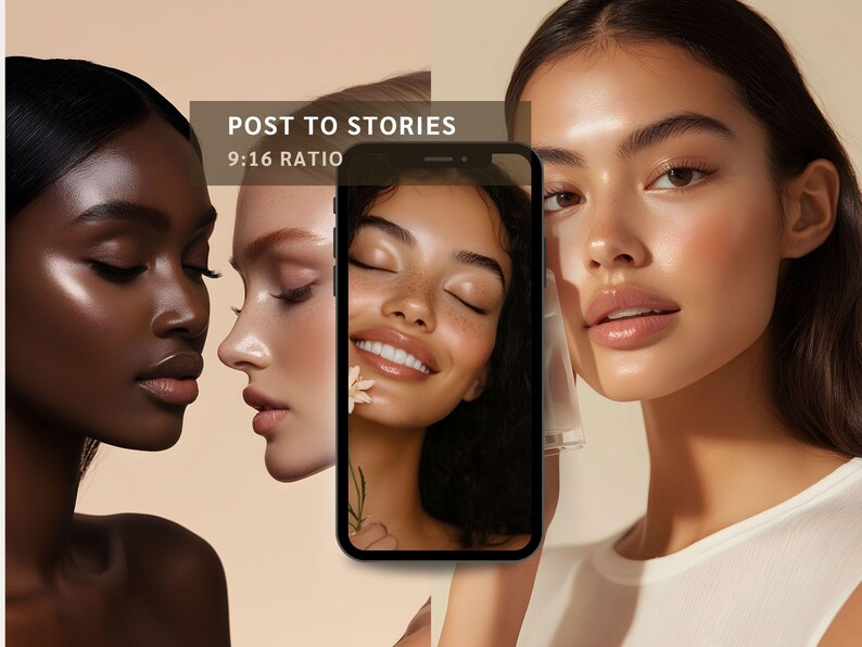 Skincare Instagram Templates Melanin Skincare Stock Images Luxury Esthetician Branding