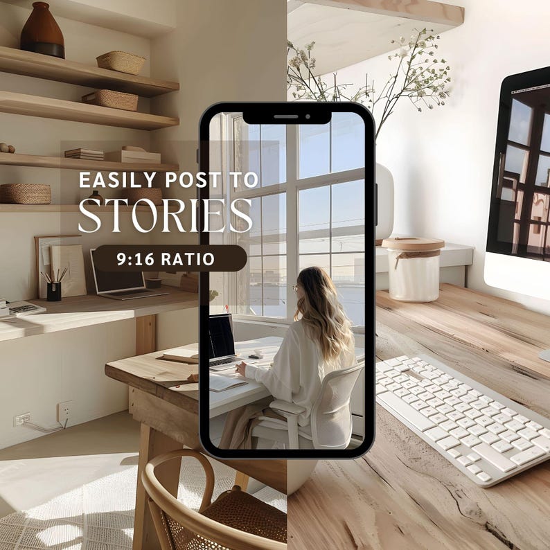 work from home content, faceless marketing, home office photos