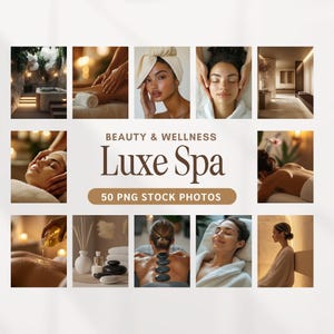 Luxurious Spa Massage Stock Photos Luxury Spa Aesthetic Photos Wellness Lifestyle Skincare Beauty Female Model Faceless Marketing Bundle