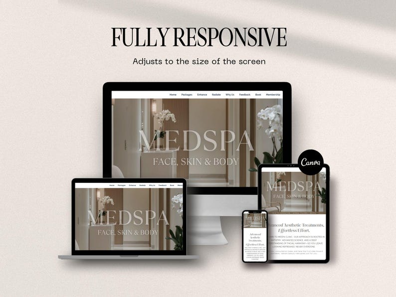 Canva Website Design Acuity Scheduling beauty wellness
