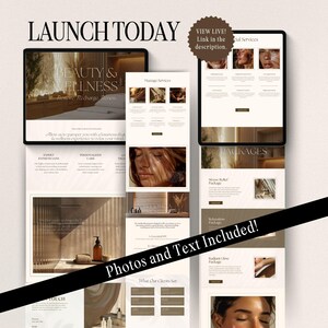 Esthetician Booking Website Templates, Skincare, Medspa, Massage Skin Face Spa