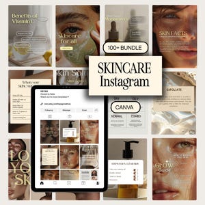 Hautpflege Social Media, Kosmetikerin Vorlagen, Hautpflege Instagram Vorlagen, Hautpflege Post und Geschichten, Kosmetikerin Instagram, Hautpflege Post