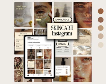 Redes sociales de cuidado de la piel, plantillas para esteticistas, plantillas de Instagram sobre cuidado de la piel, publicaciones e historias sobre cuidado de la piel, Instagram para esteticistas, publicaciones sobre cuidado de la piel