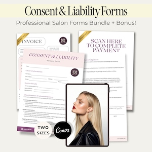 Client Consent Form Hairstylist Liability Waiver Esthetician Consent Forms Template Editable Terms and Agreement Hair Salon Booking Policy