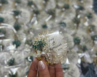 Personalized Wedding Favor Magnet, Custom Fridge Magnet, Bridal Shower Favor, Baptism Favor, Resin Magnet, Guest Gift