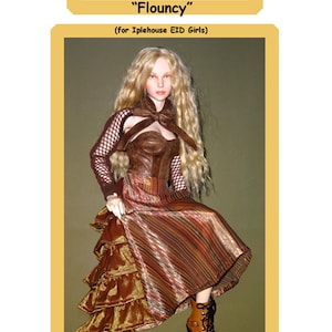 Versoepeling van patroon #4 - "Flouncy" jurkpatroon voor grote BJD-meisjes - EID, I-Doll, enz.