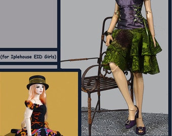 Easing the Pattern - "Flirty" Dress Pattern for Large BJD Girls - EID, I-Doll, etc.