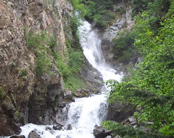 Alaskan Glacier Waterfall