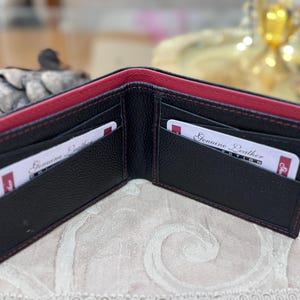 Cartera de cuero Cuero Suave de Vaca con ocho bolsillos regalo para él regalo para papá, regalo para novio, cuero de primera calidad