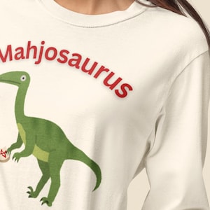 Humorous Mahjong Long Sleeve T-Shirt, Perfect Mother&#39;s Day Gift for Mahjong Lovers, Comfort Colors 100% Cotton, Mahjong game day attire