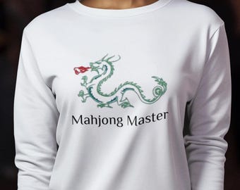 Stylish Mahjong Dragon T-Shirt, Game Night Tee