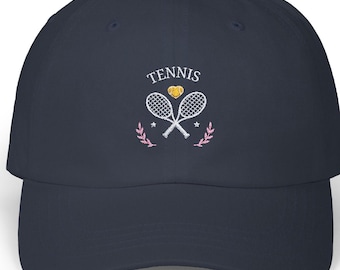 Embroidered Tennis Cap: Classic Cotton Twill Hat