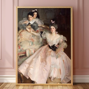 Mrs. Carl Meyer and Her Children by John Singer Sargent | Family & Motherhood | Vintage Digital Fine Art Download, Victorian, Dark Academia