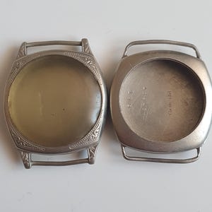 Zestaw 2 antycznych kopert zegarków typu trench o średnicy 30 mm, czyste niklowe półfabrykaty zegarków w stylu art déco do wyrobu biżuterii steampunk, artykuły do ​​rękodzieła artystycznego
