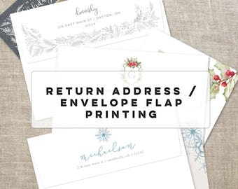 Return Address Envelope Flap Printing for your Photo Holiday Cards
