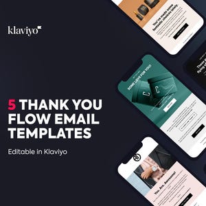 Post-Purchase Thank You Email Templates for Klaviyo | Klaviyo Automated Flow, Email Templates, Thank You Flow, Email Marketing Templates