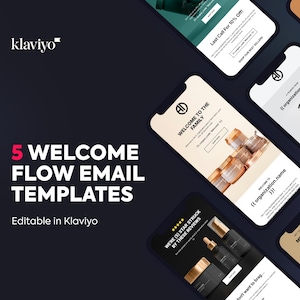 Welcome Email Templates for Klaviyo | Klaviyo Automated Flow, Email Templates, Welcome Flow, Email Marketing Templates