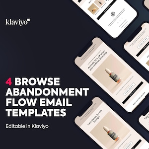Browse Abandonment Email Templates for Klaviyo | Klaviyo Automated Flow, Email Templates, Browse Abandonment Flow, Email Marketing Templates