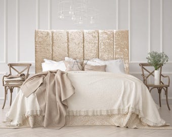 6 Panel Headboard 30" Crushed Velvet