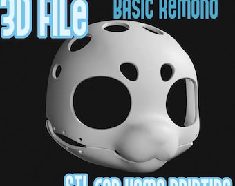 Basic kemono Fursuit Head Base furry｜Digital File｜Halloween Party Gift｜Christmas Gift｜Fursuit Mask for 3D Print | Mask|Furry Stuff