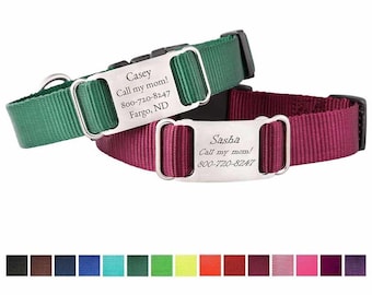 Personalized Nylon ScruffTag Collar- 18 Color Options