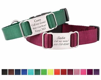 monogrammed dog collars nylon