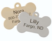 Double Sided Bone Dog ID Tags - Free Custom Laser Engraving