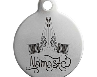 Yoga Inspired Personalized Dog ID Tag with 7 Designs