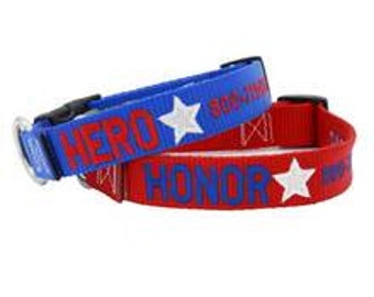 Embroidered American Flag Collar with Star