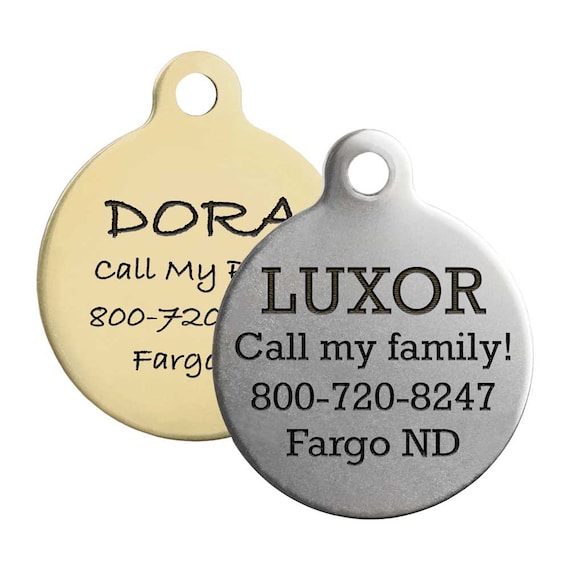 stainless steel double sided dog tags