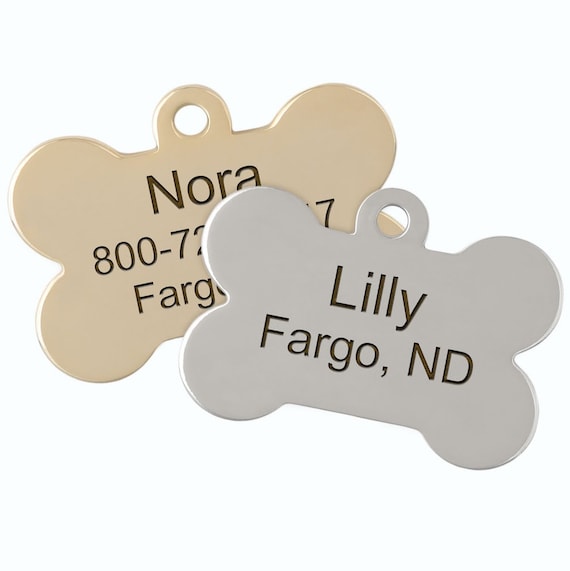 Dog Tags Name Cat Tag Acrylic Personalised Engraved Pet ID - National  Engraver